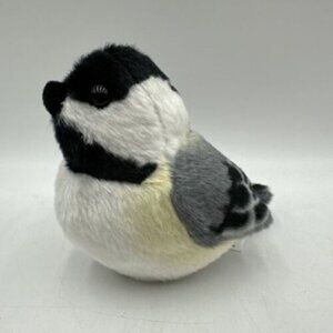 K & M International Audubon Black Capped Chickadee Bird Chirping Plush‎ 6" Toy